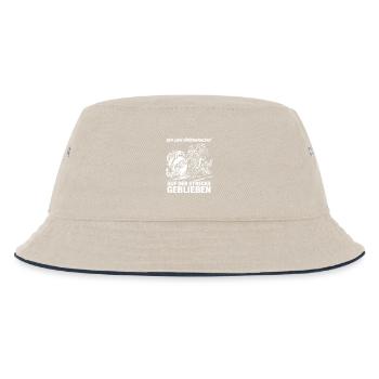 Dem Lohn Hinterhergejagt Auf Der Strecke Geblieben - Kinder Bucket Hat - Natur/Navy - Vorne