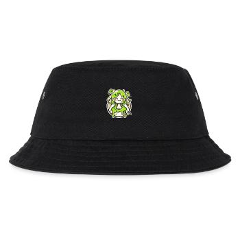 Lime Slime Girl Illustration - Kids’ Bucket Hat - black - Front