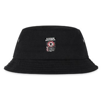 Treat Gently Traffic Sign 51 Birthday - Kids’ Bucket Hat - black - Front
