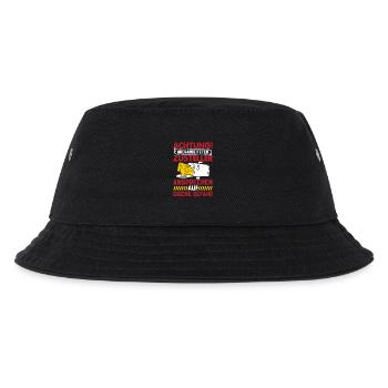 Briefträger ACHTUNG ÜBERARBEITETER ZUSTELLER - Kinder Bucket Hat - Schwarz - Vorne