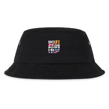 Stiefel Oder Schleife Oma Liebt Dich - Kinder Bucket Hat - Schwarz - Vorne