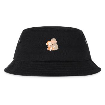 Hugging Monkeys Embrace - Kids’ Bucket Hat - black - Front