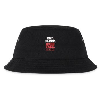 Autorennen Motorsport Eat Sleep Over Take - Kinder Bucket Hat - Schwarz - Vorne