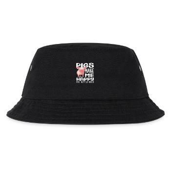 Les cochons me rendent heureux, pas toi - Bob Enfant - noir - Devant