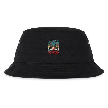 Autorennen Motorsport My Cardio Is Pit Stops - Kinder Bucket Hat - Schwarz - Vorne