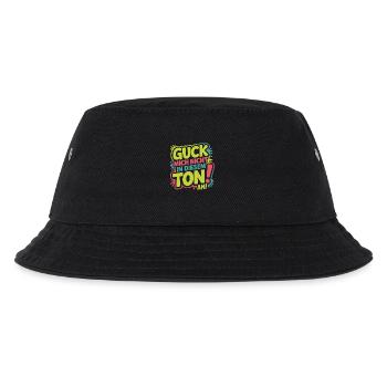 Guck Mich Nicht In Diesem Ton An Frech Büro Spruch - Kinder Bucket Hat - Schwarz - Vorne