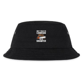 Don't touch my chainsaw woodcutter making - Kids’ Bucket Hat - black - Front
