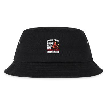 Wing Chun Kung Fu Trainingsstunde Lehrer Wing - Kinder Bucket Hat - Schwarz - Vorne