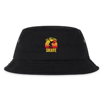 Ganztägiger Skate Retro Sunset - Kinder Bucket Hat - Schwarz - Vorne