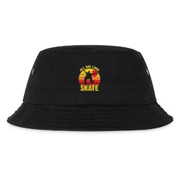 Ganztägiger Skate Retro Sunset - Kinder Bucket Hat - Schwarz - Vorne