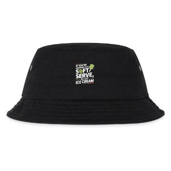 Pickleball Spieler Looking For Soft Serve Dinking - Kinder Bucket Hat - Schwarz - Vorne