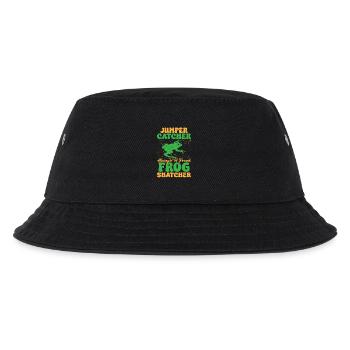 Frog Catcher Jumper Catcher Always A Proud Frog - Kinder Bucket Hat - Schwarz - Vorne