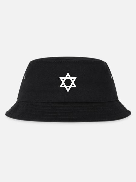 Geometric Star of David Emblem - Kids’ Bucket Hat - black
