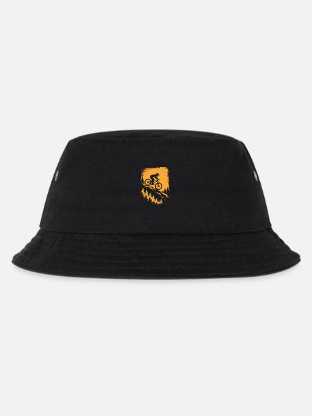 Mountainbike Downhill – Trail Biker Design - Kinder Bucket Hat - Schwarz