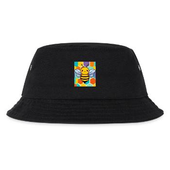 Biene - Kinder Bucket Hat - Schwarz - Vorne