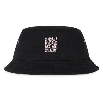 Simsalabimbambasaladusaladim - Kinder Bucket Hat - Schwarz - Vorne