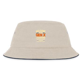 Willkommen auf dem Spielplatz der Generation X - Kinder Bucket Hat - Natur/Navy - Vorne