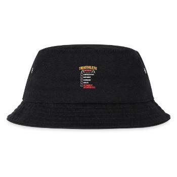 Triathlet Checkliste Motiv - Kinder Bucket Hat - Schwarz - Vorne