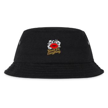 Küsse heilen alles - Kinder Bucket Hat - Schwarz - Vorne