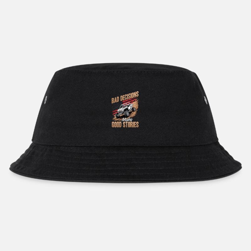UTV Off Road Boy Men 4 Wheeler Side by side - Kinder Bucket Hat - Schwarz