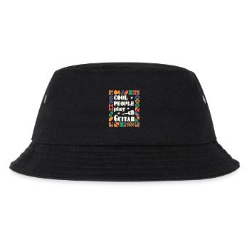 Cool people play Guitar bunt - Kinder Bucket Hat - Schwarz - Vorne
