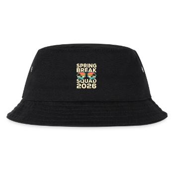 Spring Break Squad 2026 Retro Palm Tree Design - Kids’ Bucket Hat - black - Front