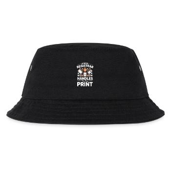 Schulsekretariat Büro Schule Organisation Arbeit - Kinder Bucket Hat - Schwarz - Vorne