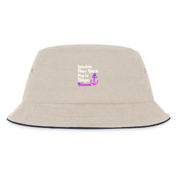 Büsumer LONDON NEW YORK PARIS TOKYO BÜSUM - Kids’ Bucket Hat - ecru/navy - Front
