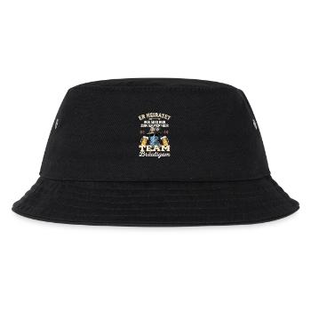 Polterabend T-Shirt Männer poltern Tracht JGA - Kinder Bucket Hat - Schwarz - Vorne