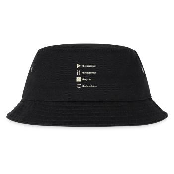 Achtsamkeit, Momente, Erinnerungen, Glück - Kinder Bucket Hat - Schwarz - Vorne