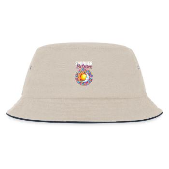 Litha Pagan: Sommersonnenwende, Mittsommer, Mittsommer, Mittsommer. - Kinder Bucket Hat - Natur/Navy - Vorne