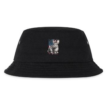 Kaninchen - Kinder Bucket Hat - Schwarz - Vorne