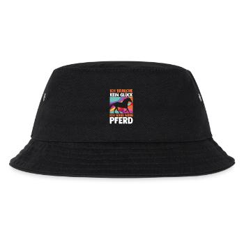 Reiten Pferdeliebhaber Reiterhof Pferde - Kinder Bucket Hat - Schwarz - Vorne
