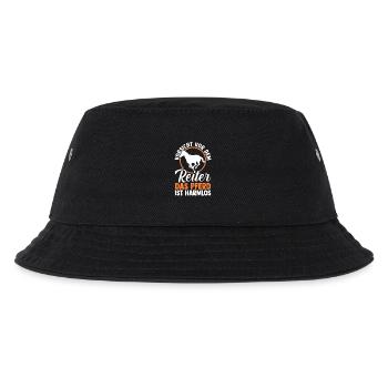 Reiten Pferdeliebhaber Reiterhof Pferde - Kinder Bucket Hat - Schwarz - Vorne