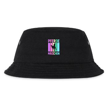 Reiten Pferdeliebhaber Reiterhof Pferde - Kinder Bucket Hat - Schwarz - Vorne