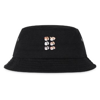 Kawaii Fuchs Sushi Nigiri Süßer Schlafkitsune - Kinder Bucket Hat - Schwarz - Vorne