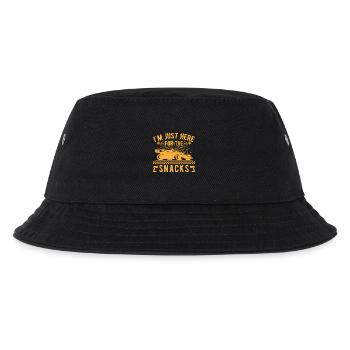 Slot Cars & Snacks Slot Car Racing Racetrack Gift - Kids’ Bucket Hat - black - Front