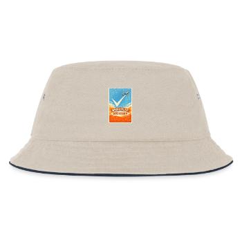 Was hochgeht wird geloggt | Plane Spotter - Kinder Bucket Hat - Natur/Navy - Vorne