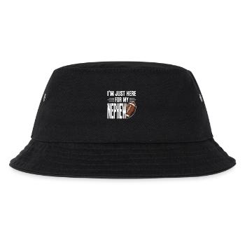 Ich bin nur wegen meines Neffen Football hier. - Kinder Bucket Hat - Schwarz - Vorne