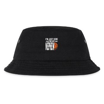 Ich bin nur wegen Basketball meines Neffen hier. - Kinder Bucket Hat - Schwarz - Vorne