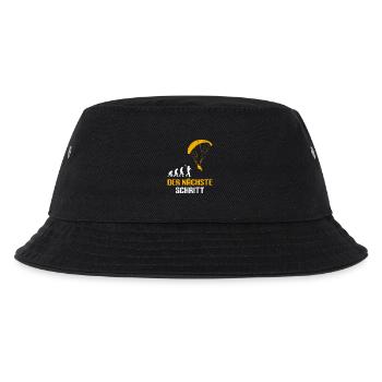 Paraglider Geschenk DER NÄCHSTE SCHRITT - Kinder Bucket Hat - Schwarz - Vorne