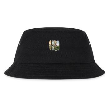 Nebraska Urlaub Travel – Weite & Prärie Motiv - Kinder Bucket Hat - Schwarz - Vorne