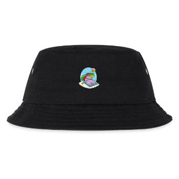 Nilpferd Strand Sonnenschirm Sommer - Kinder Bucket Hat - Schwarz - Vorne