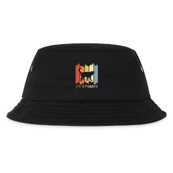 Katzen Witz - Kinder Bucket Hat - Schwarz - Vorne