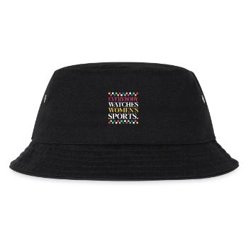 Frauenpower im Sport: Jeder schaut - Kinder Bucket Hat - Schwarz - Vorne