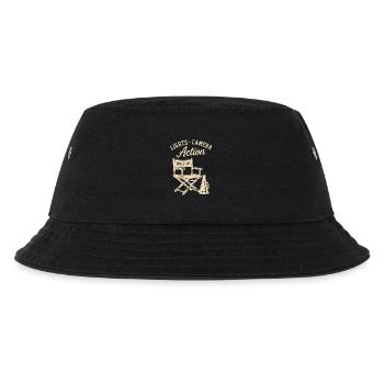Lights Camera Action Regisseur Regie Kino Film - Kinder Bucket Hat - Schwarz - Vorne