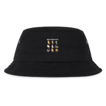  Wie Man Katzen Erkennt Lustiges Katzen-diagramm - Kinder Bucket Hat - Schwarz - Vorne