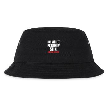 Ich wollte produktiv sein – Dann kam das Leben - Kinder Bucket Hat - Schwarz - Vorne