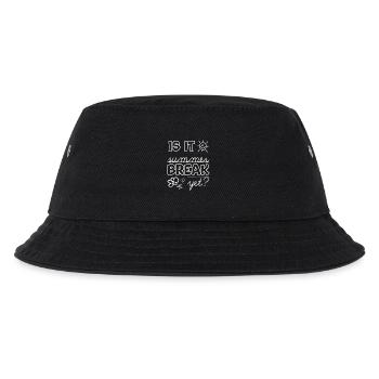 Sind schon Sommerferien? Doodle-Tippfehler - Kinder Bucket Hat - Schwarz - Vorne