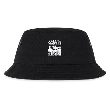 Rodeo Horse Riding All I Want Is Western Riding - Kids’ Bucket Hat - black - Front